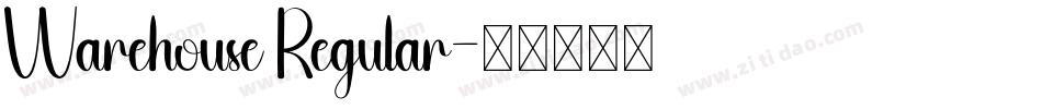 Warehouse Regular字体转换